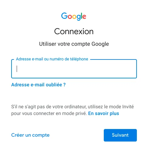 creer un compte