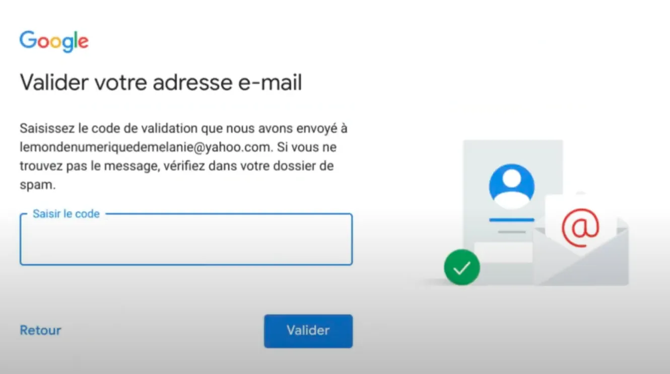vérification de l’email