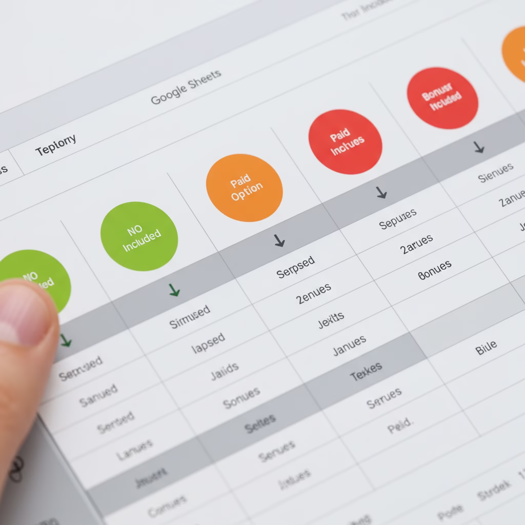 Chips déroulantes colorées : l'astuce Google Sheets pour vos offres