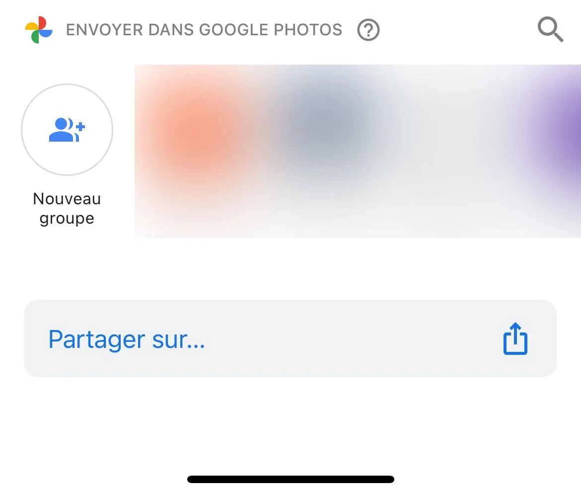 partage sur smartphone