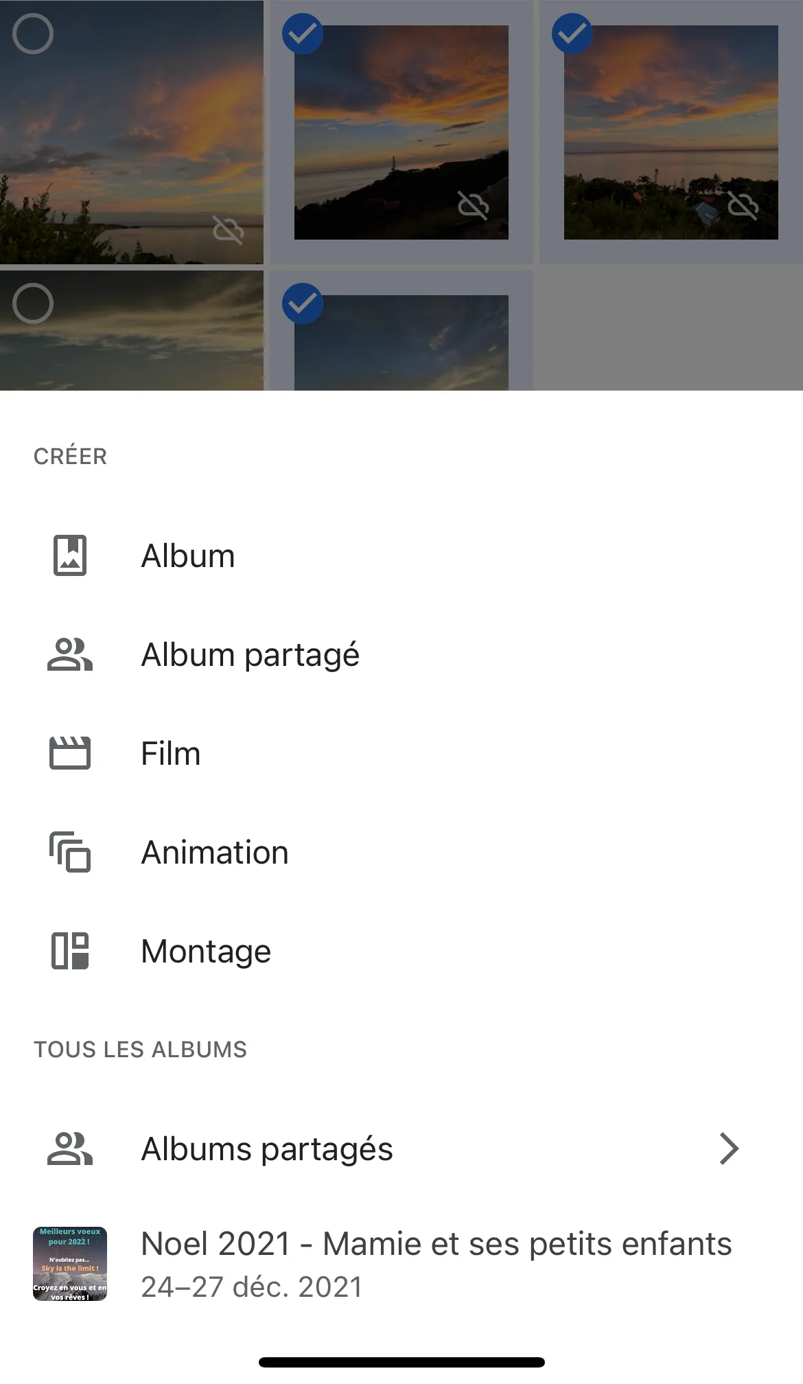 partage d’album