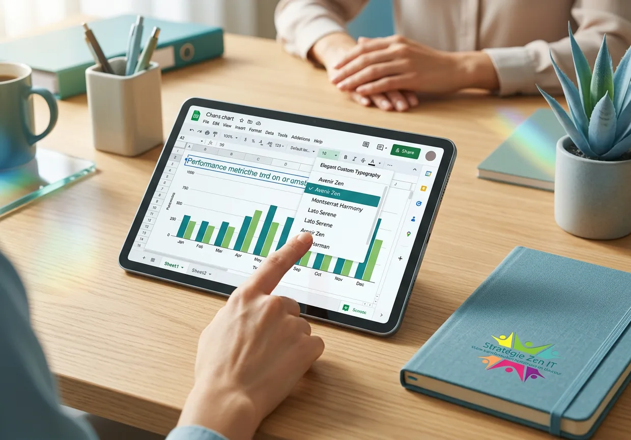 Des polices de caractères personnalisées s'invitent dans vos graphiques Google Sheets