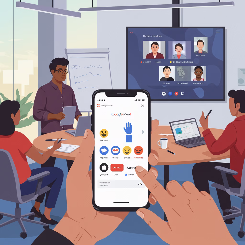 Fini les galères en réunion hybride : le mode compagnon Google Meet arrive sur votre mobile
