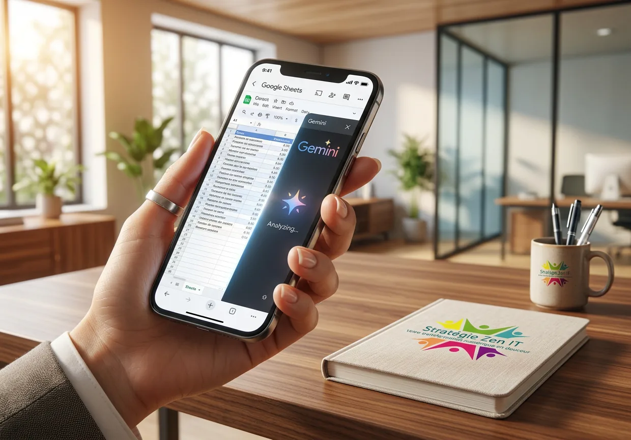 Gemini débarque dans Google Sheets sur iOS pour analyser vos données en mobilité