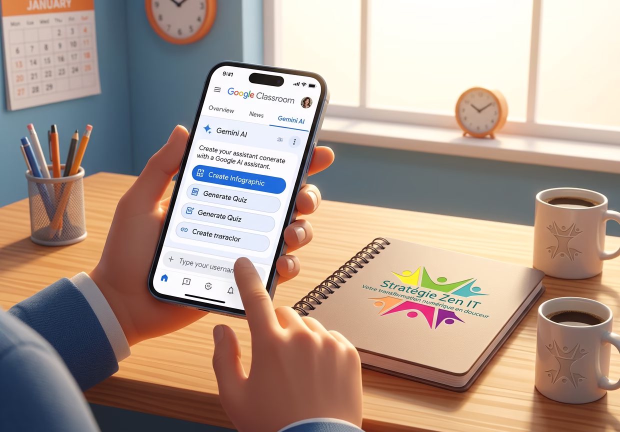 Gemini s'invite dans Google Classroom sur mobile et enrichit la création de ressources visuelles