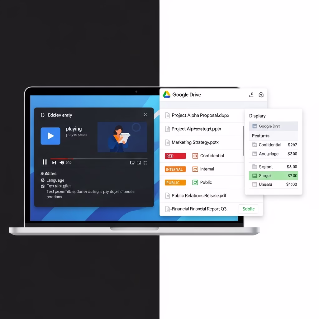 Google Drive devient plus intelligent : sous-titres automatiques et sécurité visible