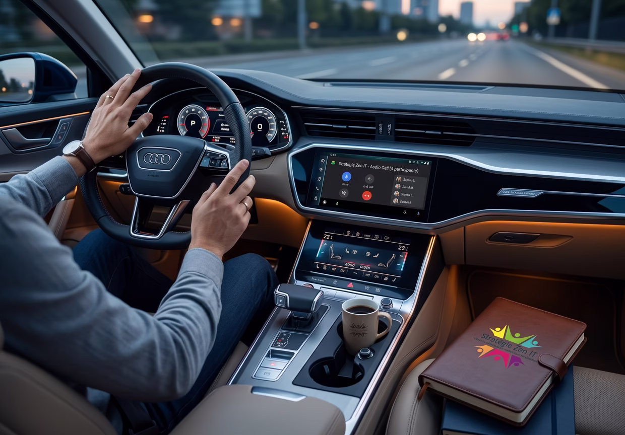 Google meet s'invite sur Android Auto pour sécuriser vos réunions en déplacement