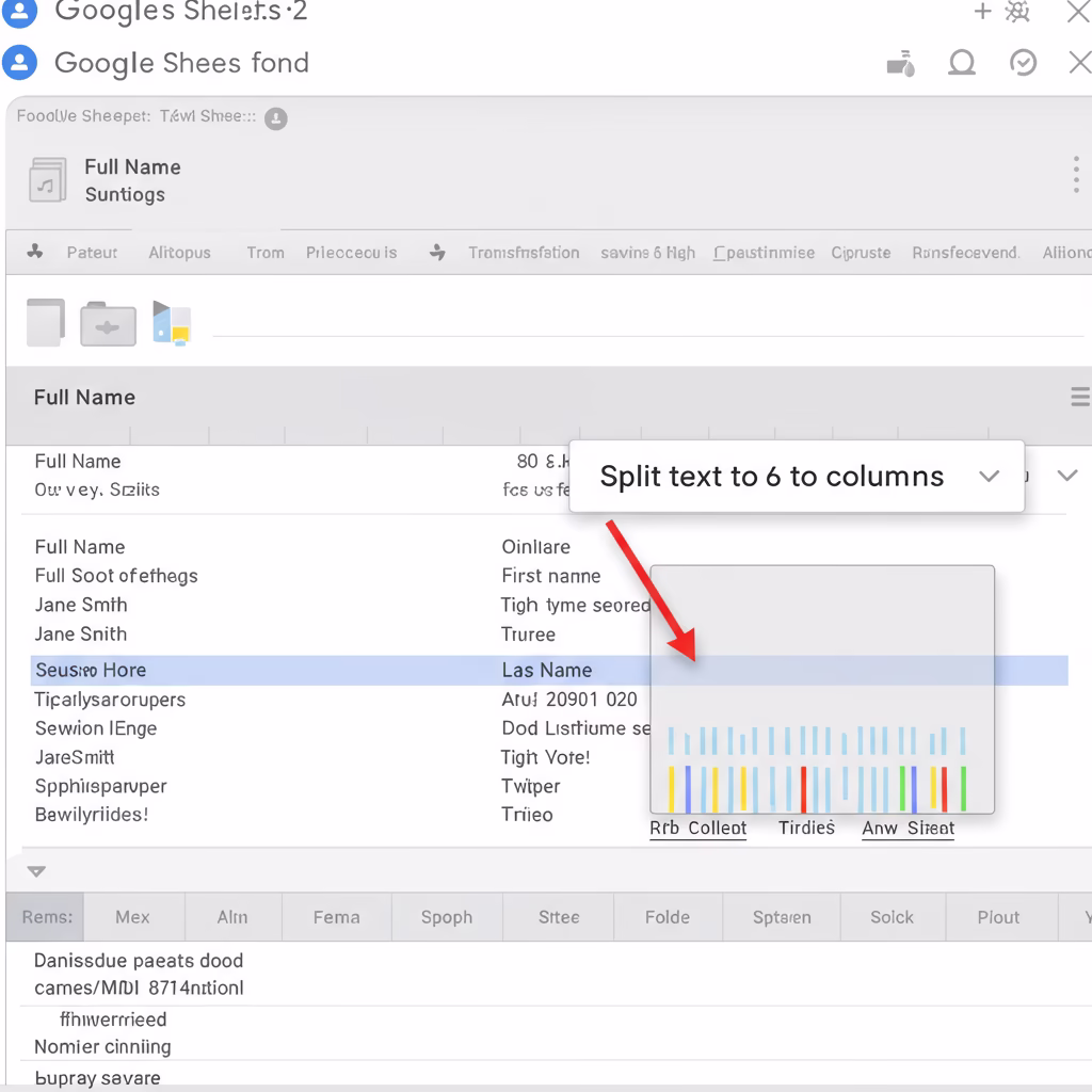 Google Sheets : l'astuce imparable pour séparer noms et prénoms sans formule