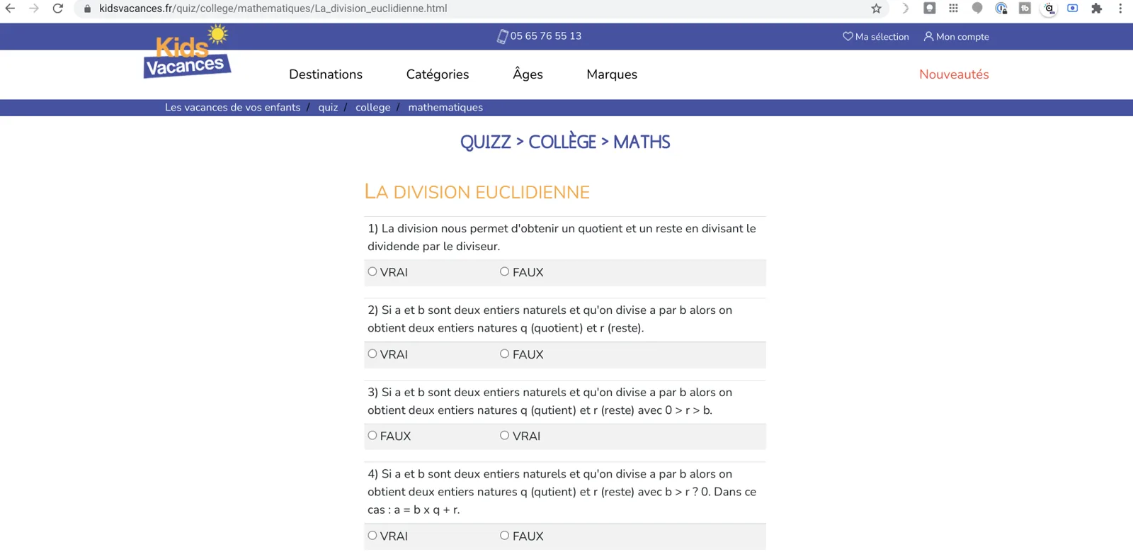 Quiz Maths