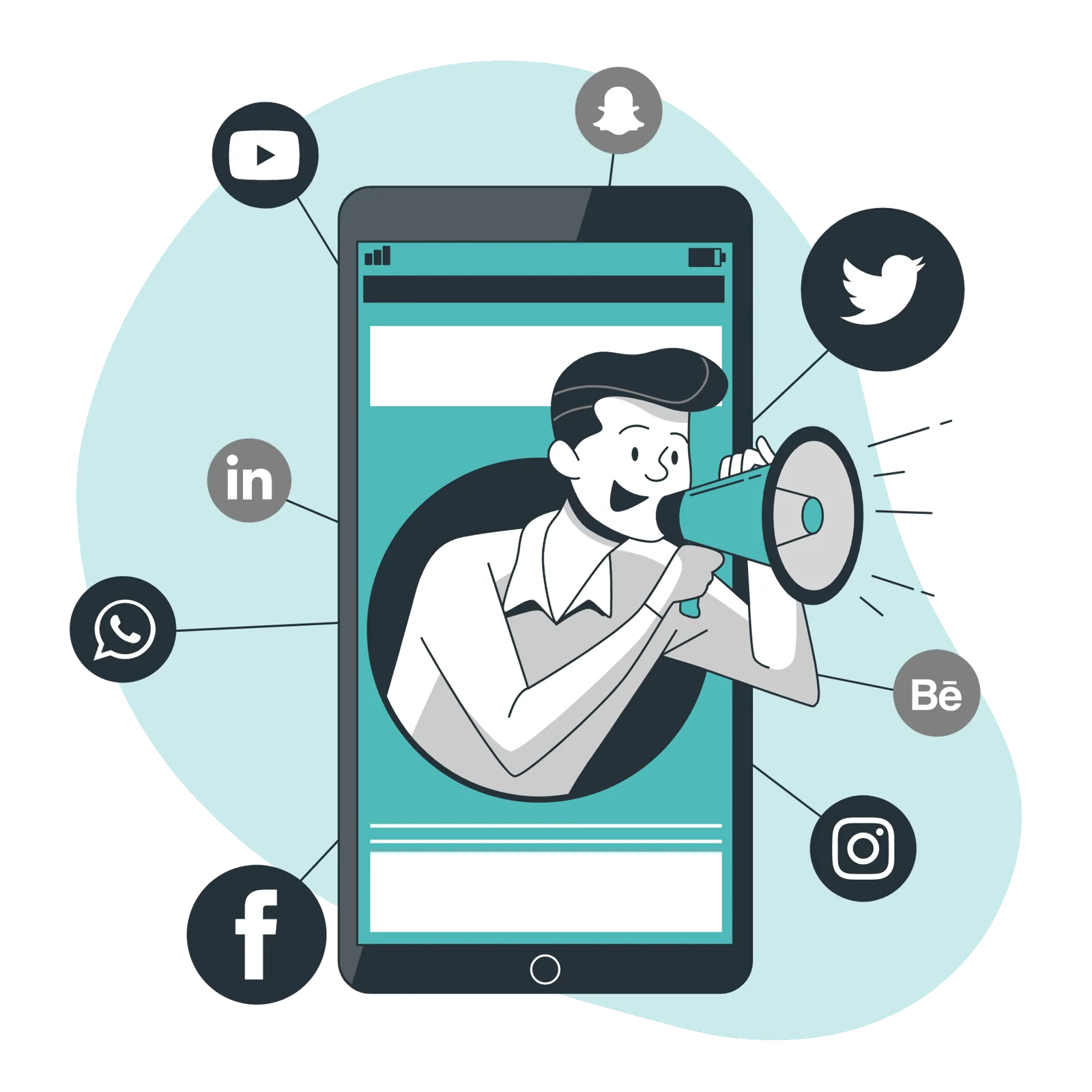 téléhpone réseaux sociaux