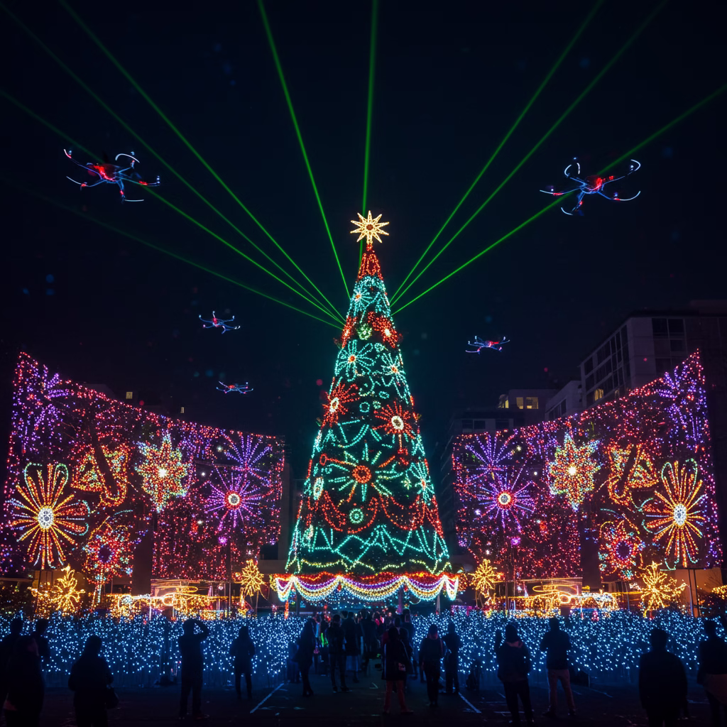 Les illuminations de Noël, un spectacle de haute technologie