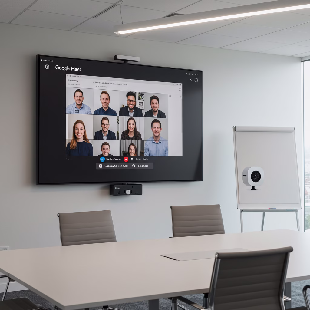Optimisez vos salles de réunion : la nouvelle option de cadrage de caméra par défaut pour Google Meet