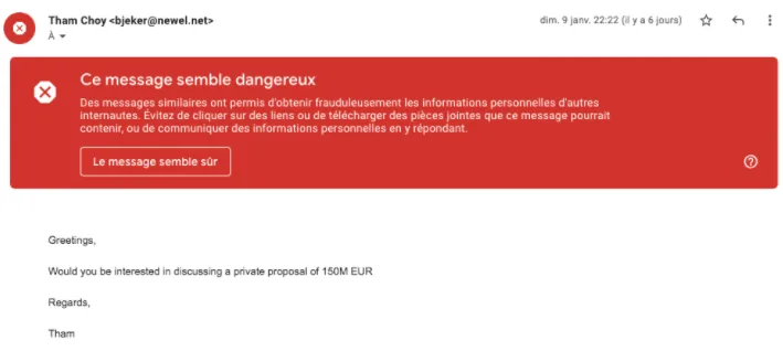 scam arnaque exemple