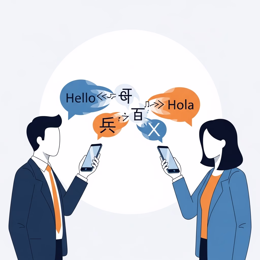 Illustration de la traduction vocale sur l