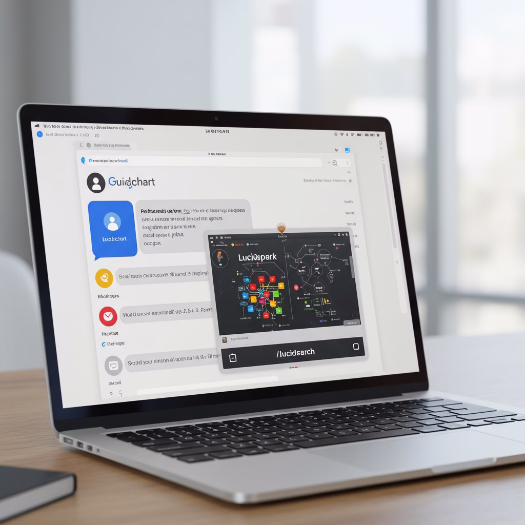 Vos discussions Google Chat ont une nouvelle dimension visuelle : découvrez l'intégration Lucidchart et Lucidspark