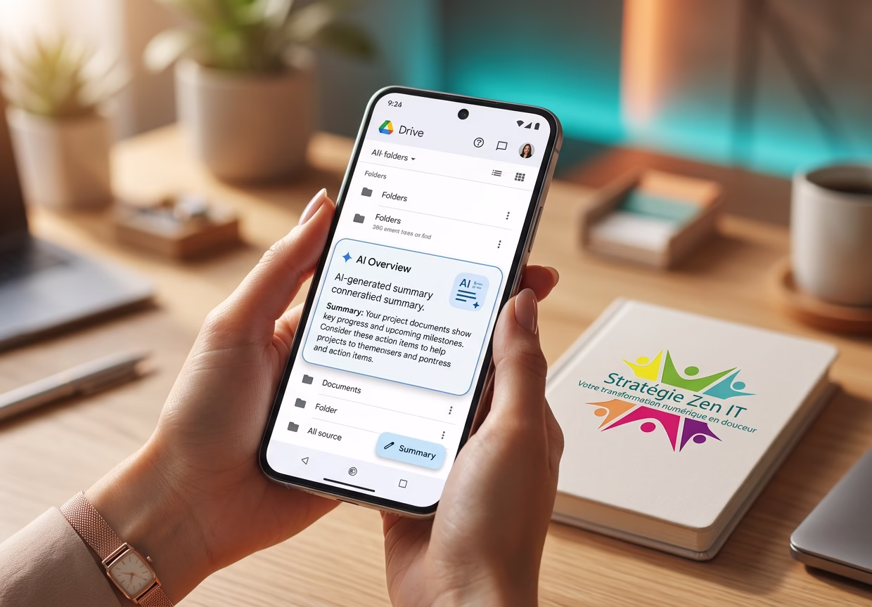 Vos résumés de documents par intelligence artificielle arrivent sur Google Drive mobile