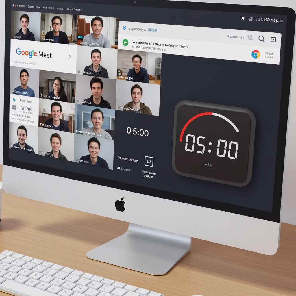 Vos réunions Google Meet sont-elles trop longues ? Activez le minuteur pour plus d'efficacité !
