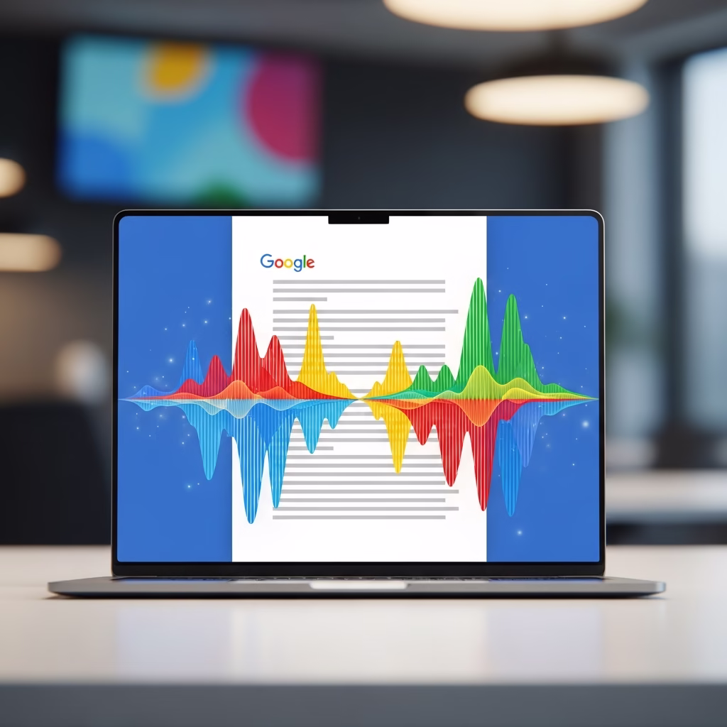 Illustration de la fonctionnalité résumés audio sur un document Google Docs