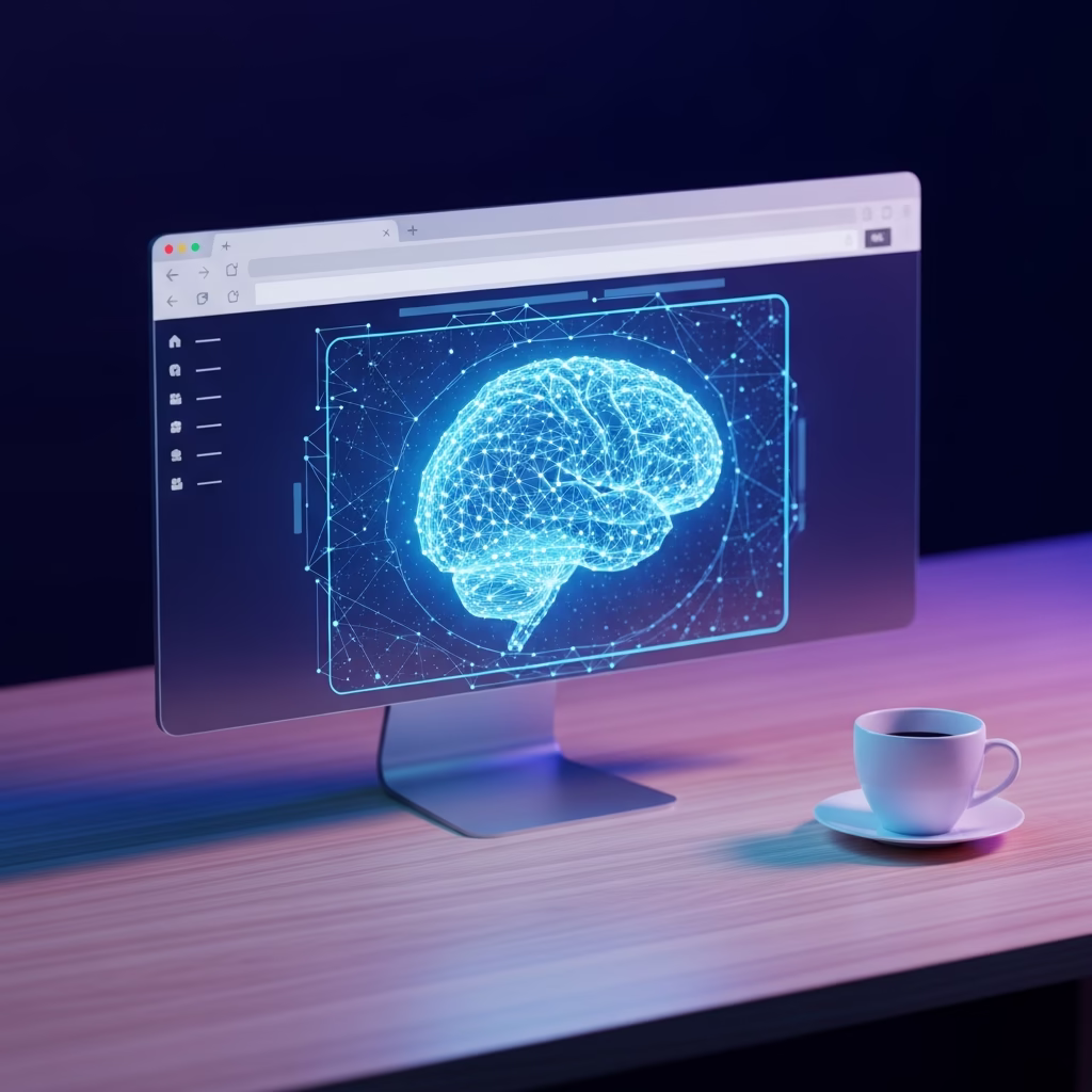 Illustration de l'intégration de l'intelligence artificielle Gemini dans le navigateur Google Chrome