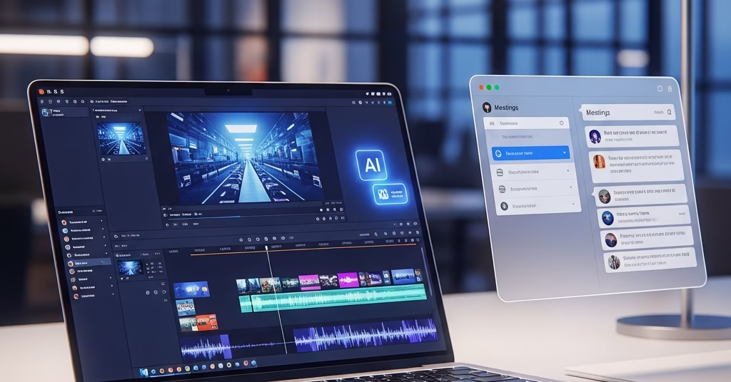 Écran affichant les nouveautés vidéos de NotebookLM et Google Chat.