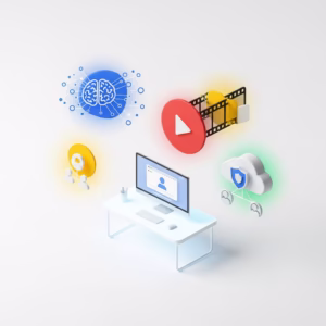 Illustration des nouveautés IA et sécurité Workspace